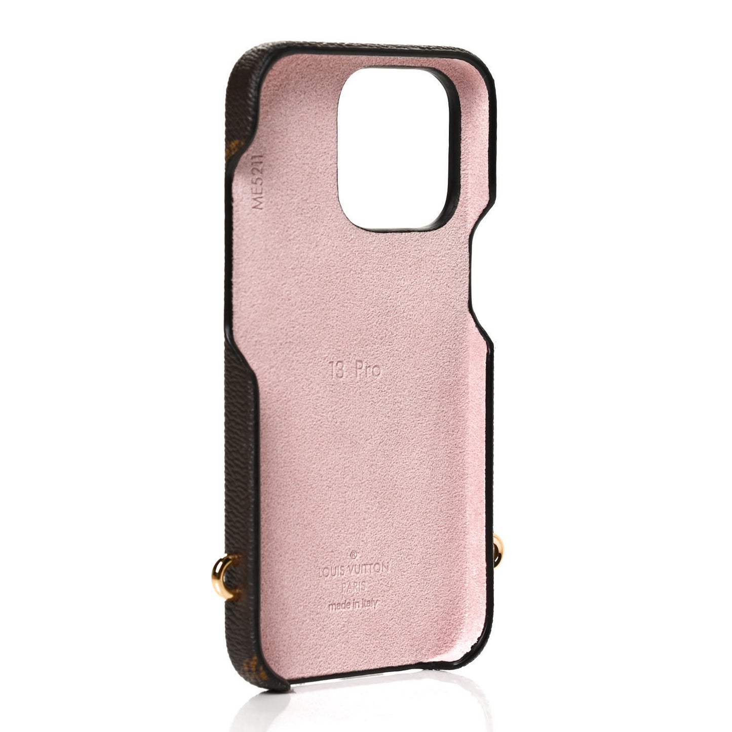 Reverse Monogram Giant iPhone 13 Pro Bumper On Strap Pink