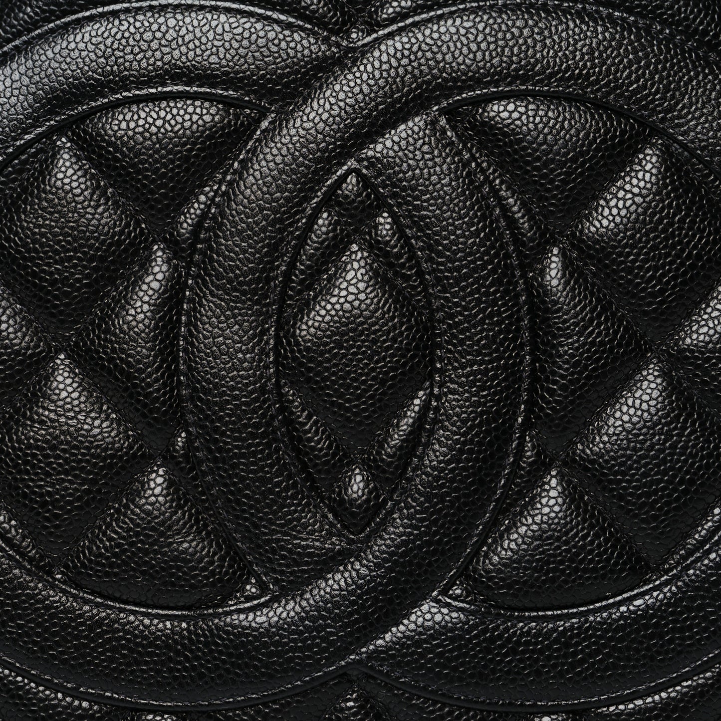 Caviar Quilted Medallion Tote Black
