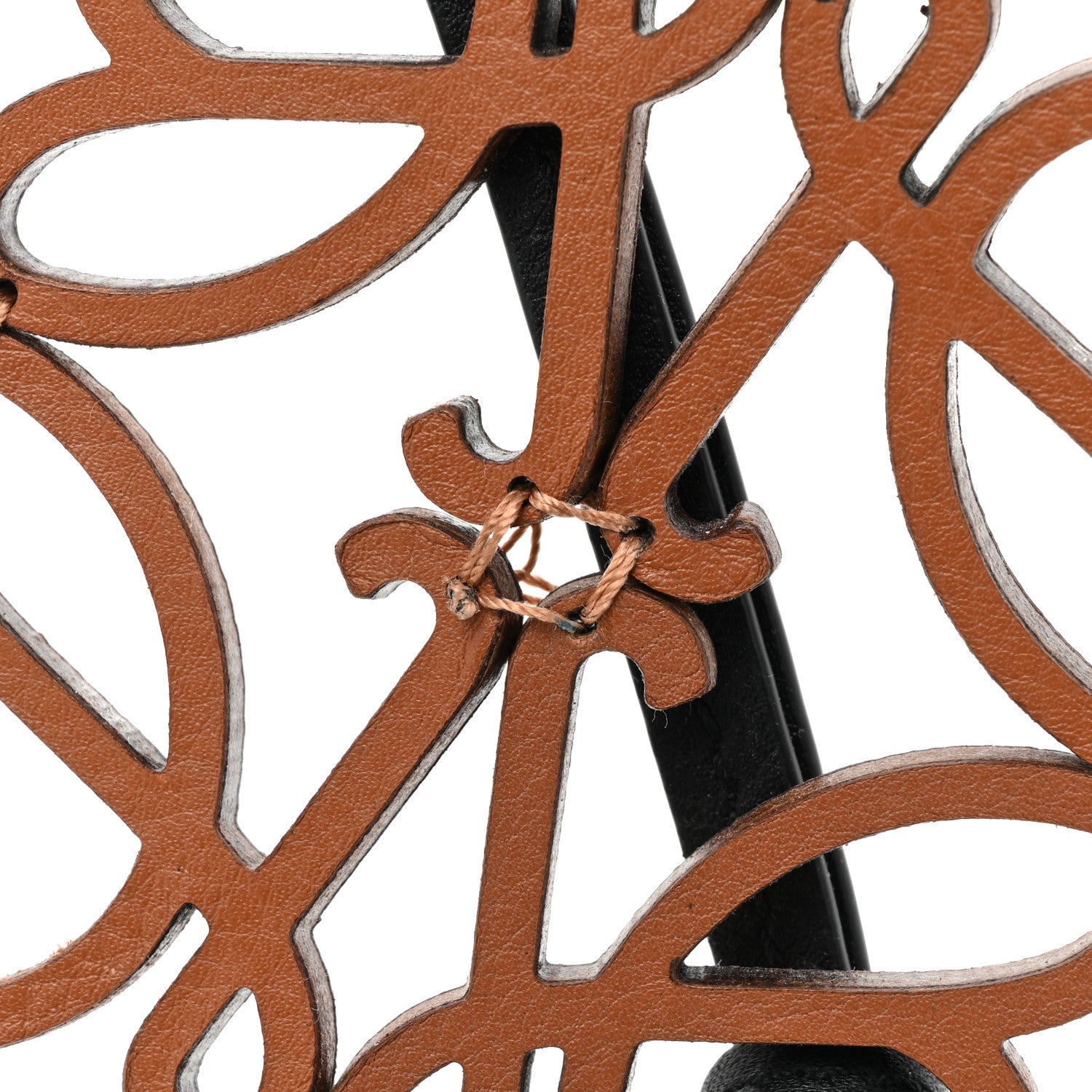 Loewe Calfskin Anagram Bag Charm Key Holder Tan 3 of 3