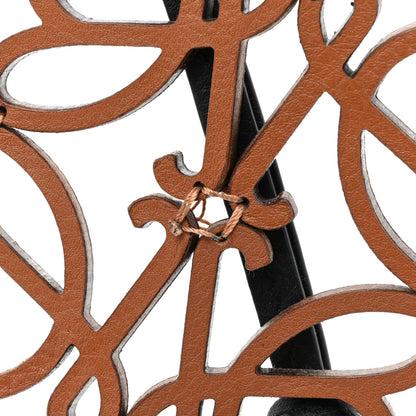 Loewe Calfskin Anagram Bag Charm Key Holder Tan 3 of 3
