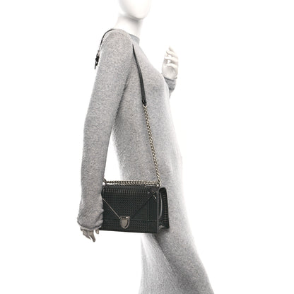 Christian Dior Patent Micro-Cannage Medium Diorama Flap Bag Onyx Black 2 of 10