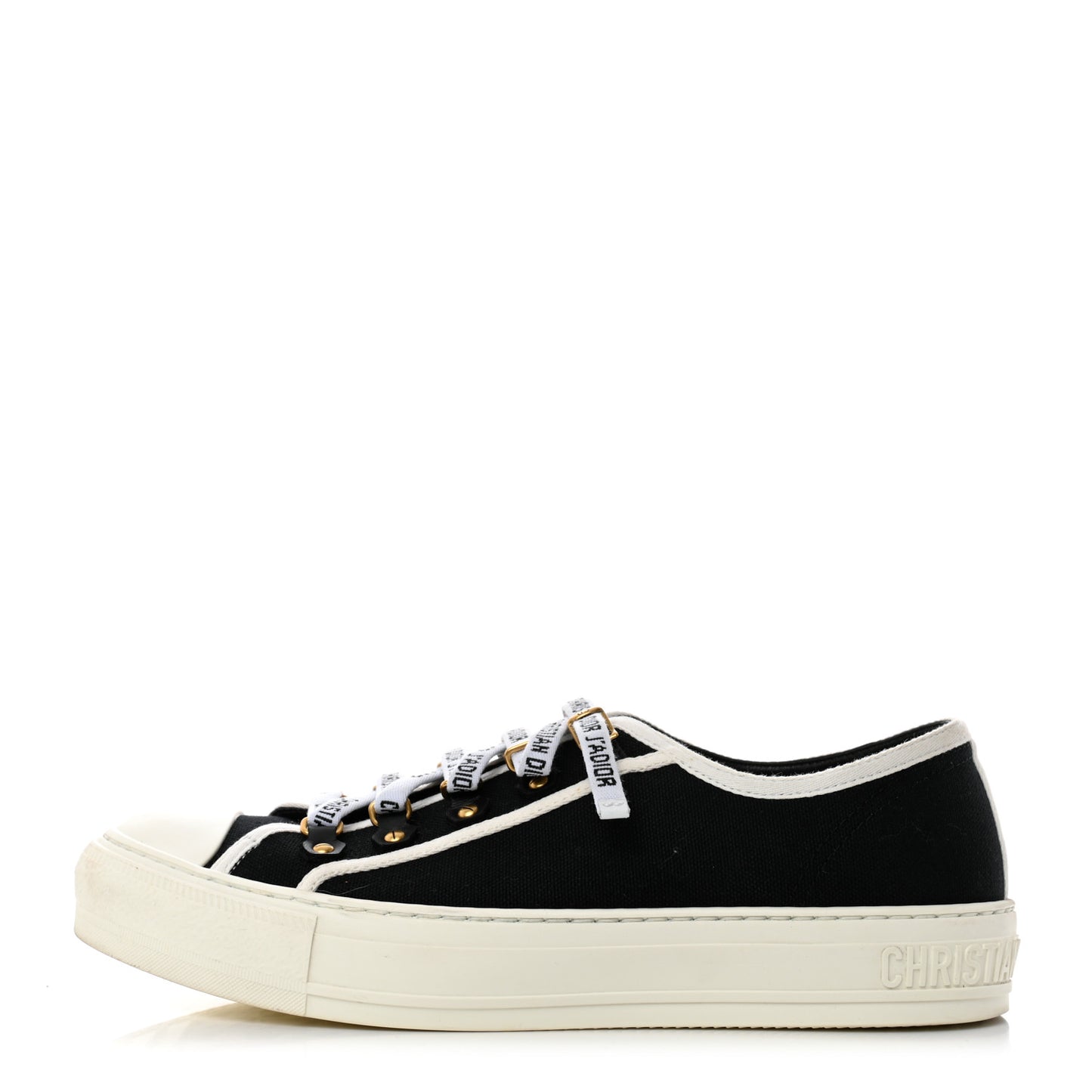 Canvas Dot Walk'N'Dior Low Top Sneakers 40 Black