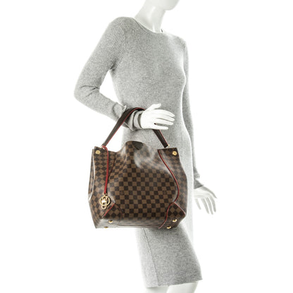 Louis Vuitton Damier Ebene Caissa Hobo Cherry 2 of 7