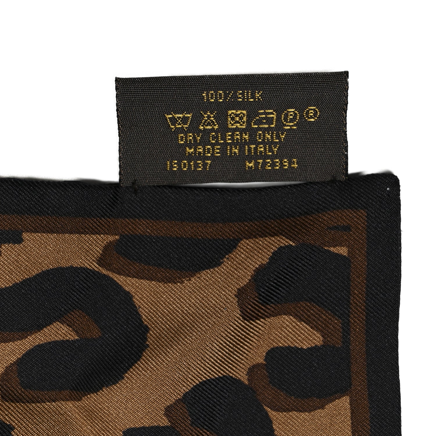Louis Vuitton Silk Leopard Bandeau Scarf Marron 4 of 5