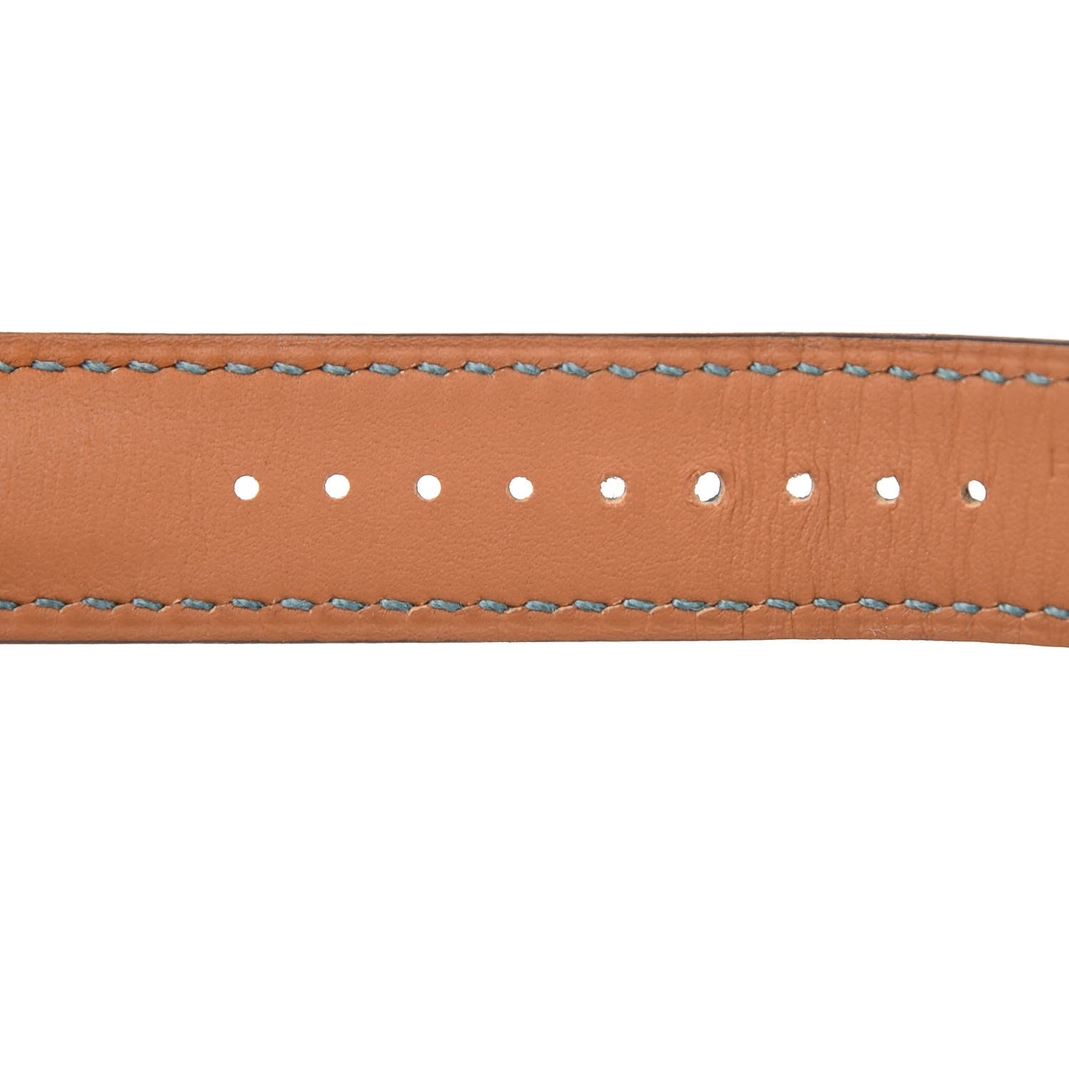 Hermes Epsom 38mm Apple Watch Double Tour Band Bleu Paon 5 of 9