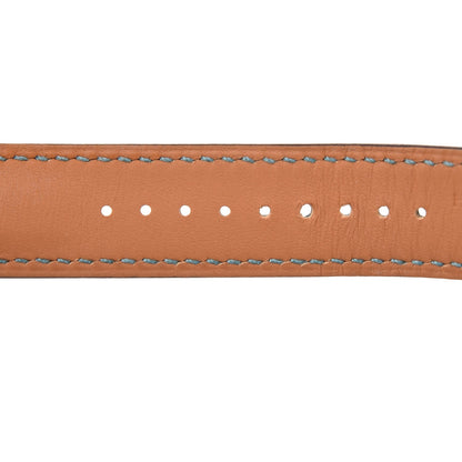 Hermes Epsom 38mm Apple Watch Double Tour Band Bleu Paon 5 of 9