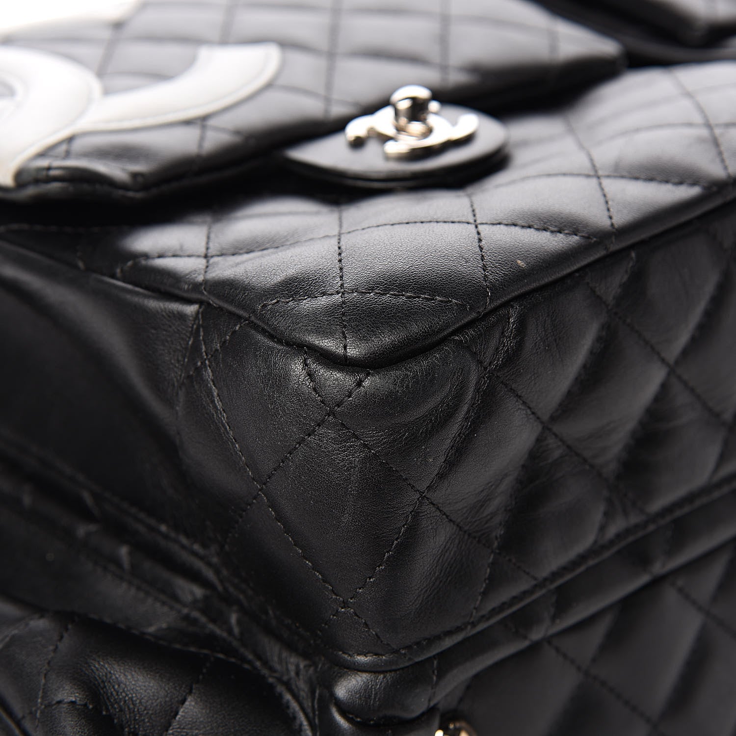 Chanel Calfskin Quilted XL Cambon Multipocket Reporter Black White 15 of 18