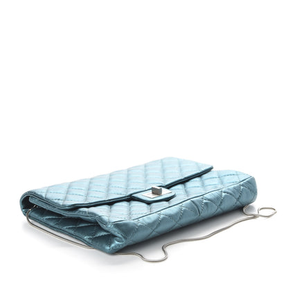 Chanel Metallic Calfskin Quilted Snake Chain 2.55 Reissue Flap Turquoise 4 of 10