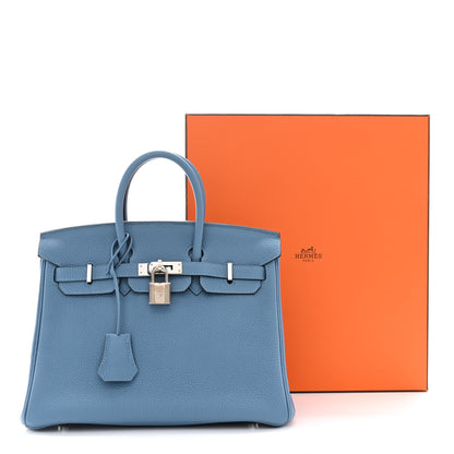 Hermes Togo Birkin 25 Azur 12 of 12