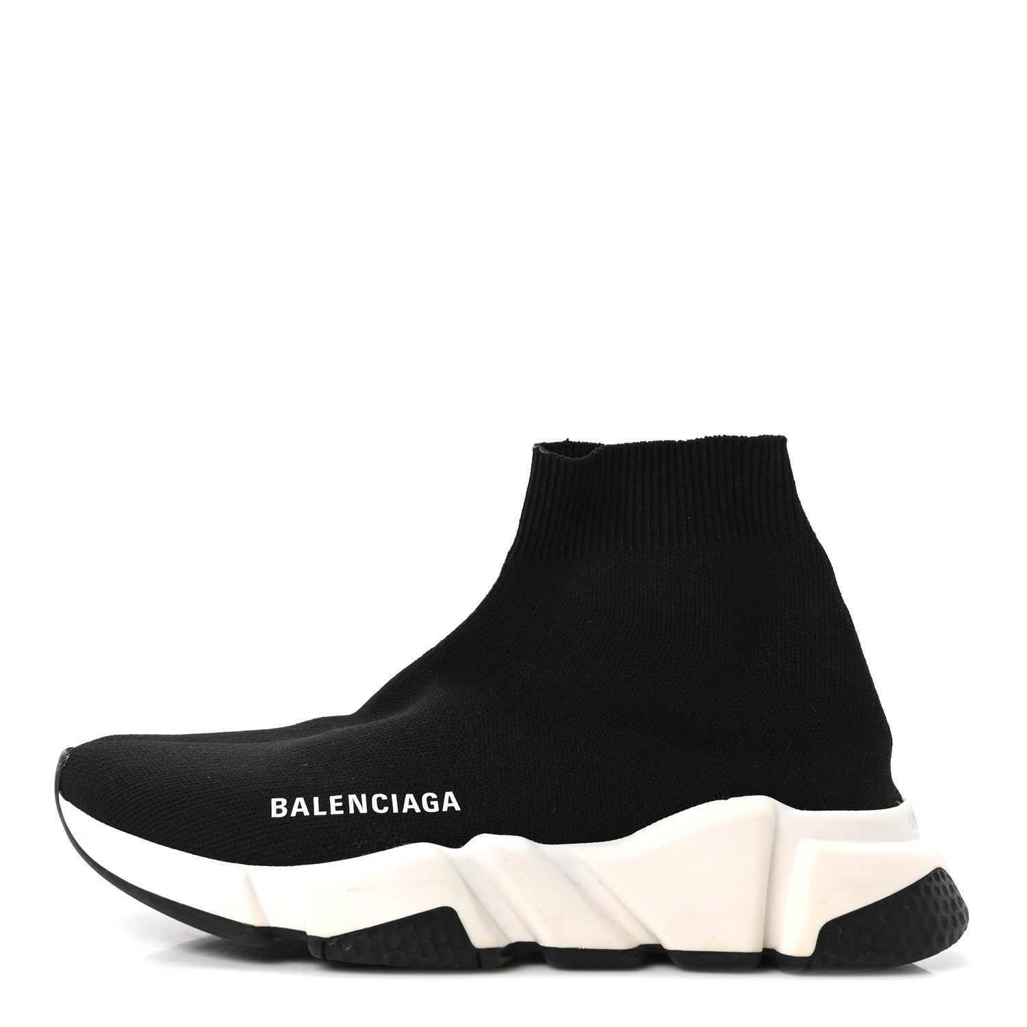 Balenciaga Neoprene Knit Womens Speed Sneakers 36 Black White 1 of 9