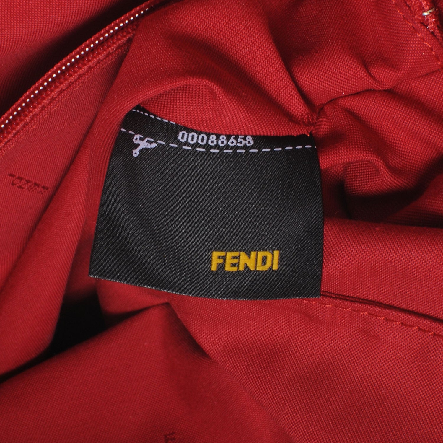 Fendi Pebbled Calfskin Medium Chameleon Tote Red 8 of 10