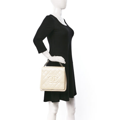 Chanel Patent Quilted Flap Bag White 2 of 12