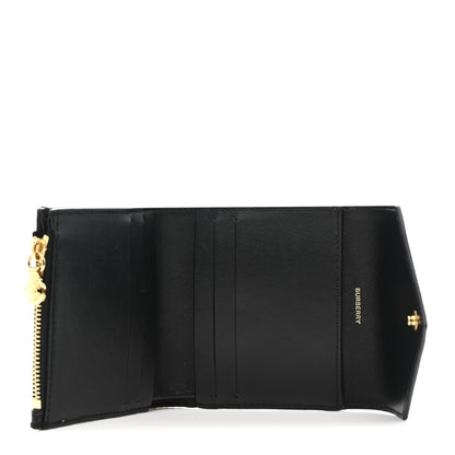 Burberry Grainy Calfskin Vintage Check Lila Tri-Fold Wallet Black 5 of 7