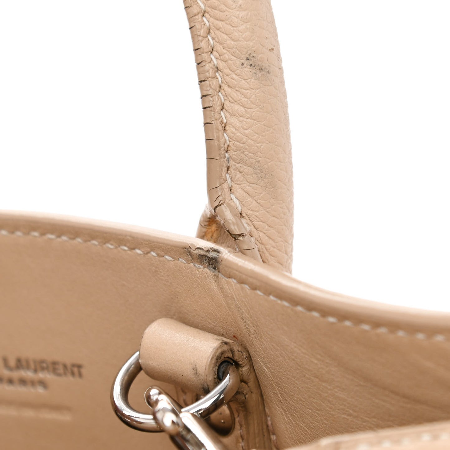Grained Calfskin Nano Sac De Jour Dark Beige
