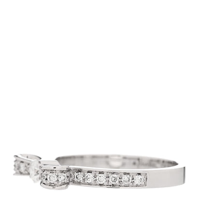 Chanel 18K White Gold Diamond Ruban Ring 49 4.75 3 of 7