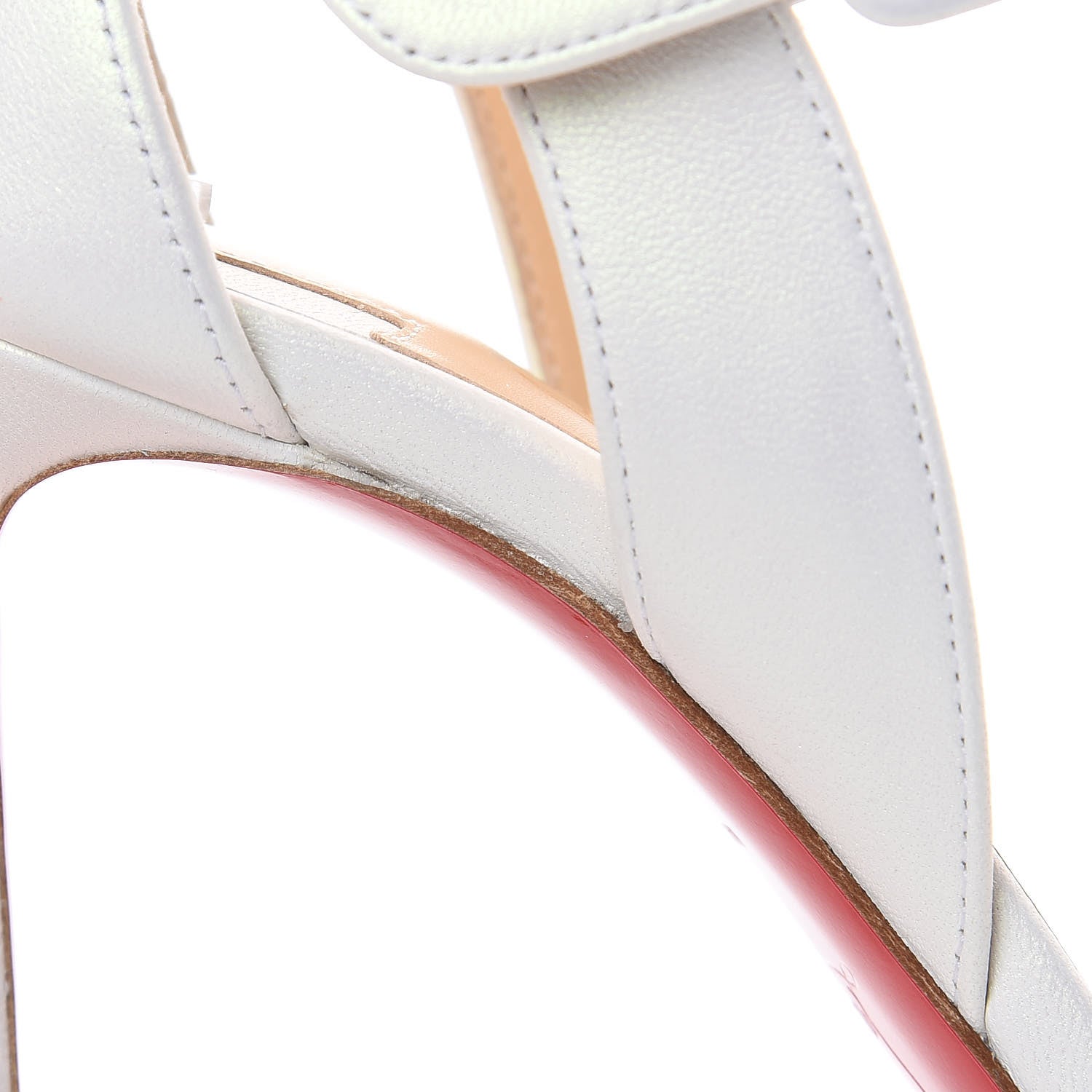 Christian Louboutin Nappa Multipot 100 Sandals 37.5 Snow White 8 of 10