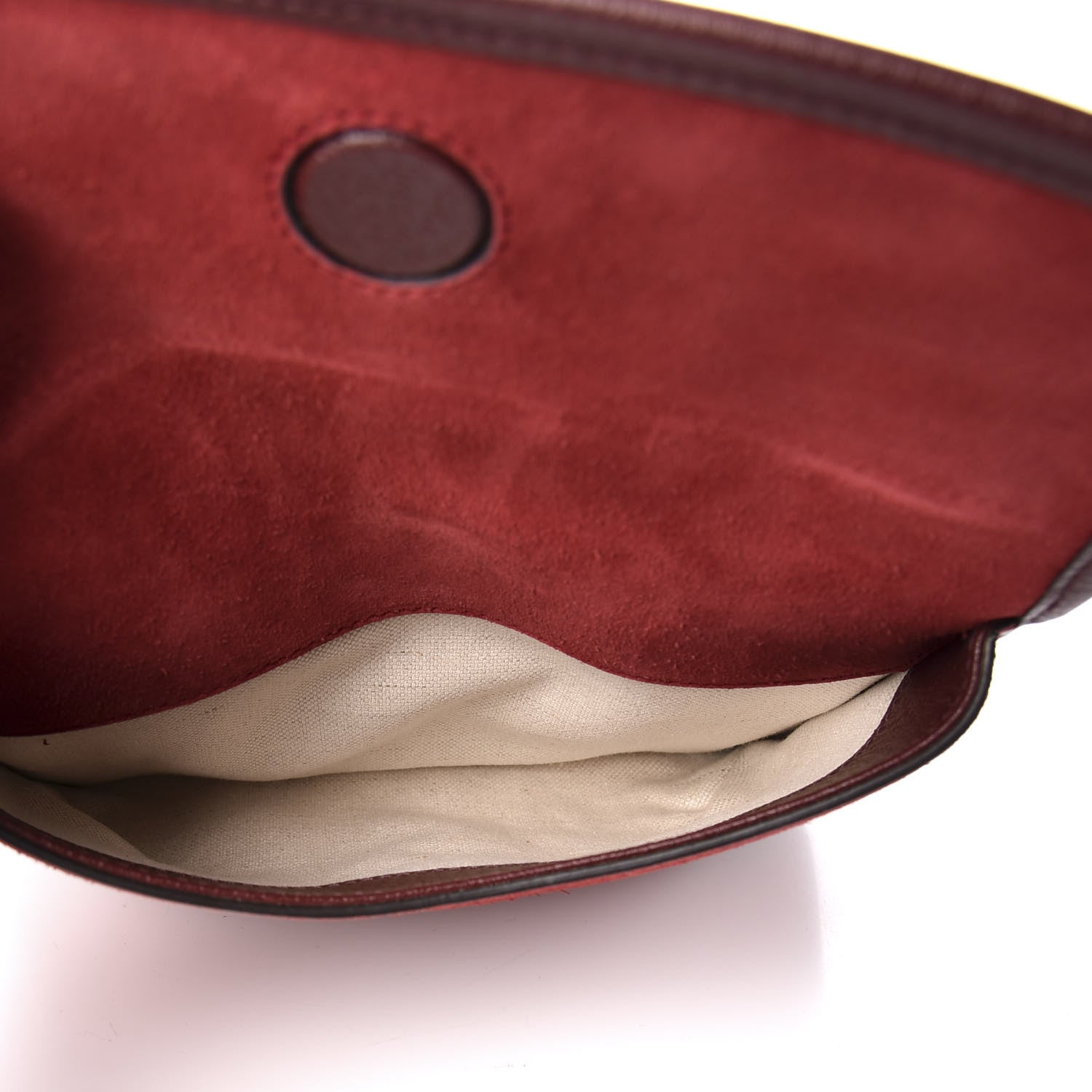 Gucci Suede Web Small Neo Vintage Double Flap Messenger Bag Romantic Cherry Chardonnay 8 of 16