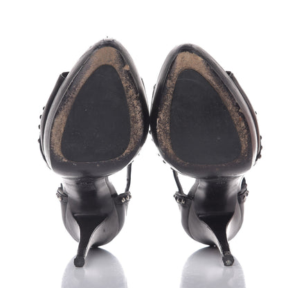 Miu Miu Washed Nappa Studded Pumps 38 Black 7 of 13