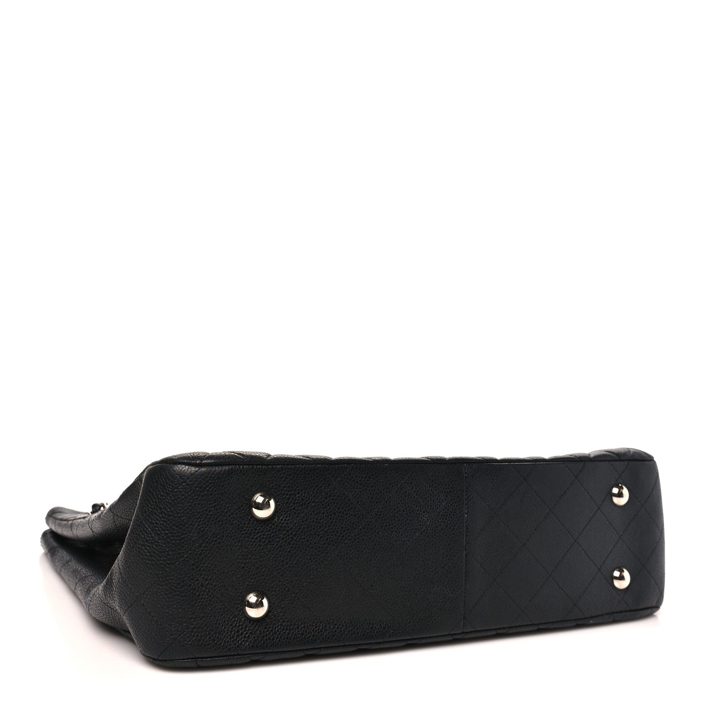Caviar Quilted Flap Tote Black