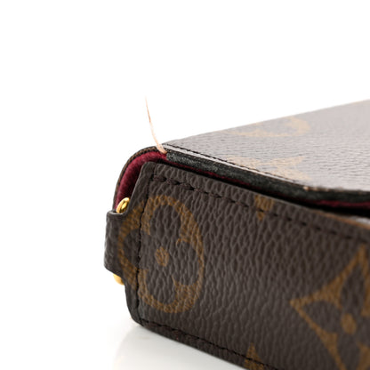 Louis Vuitton Monogram Pochette Felicie Chain Wallet Fuchsia 7 of 8