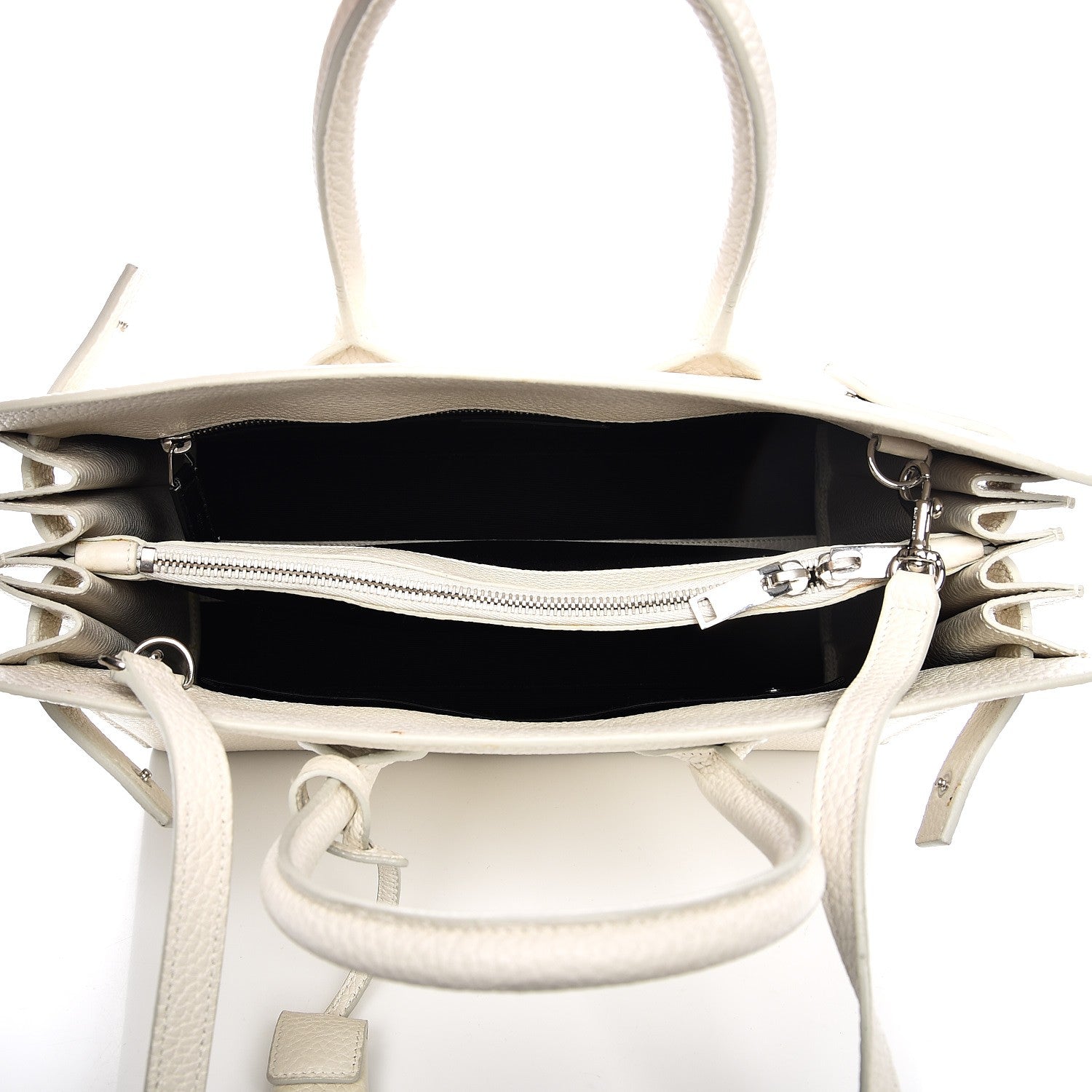 Saint Laurent Grained Calfskin Small Sac De Jour Dove White 6 of 20