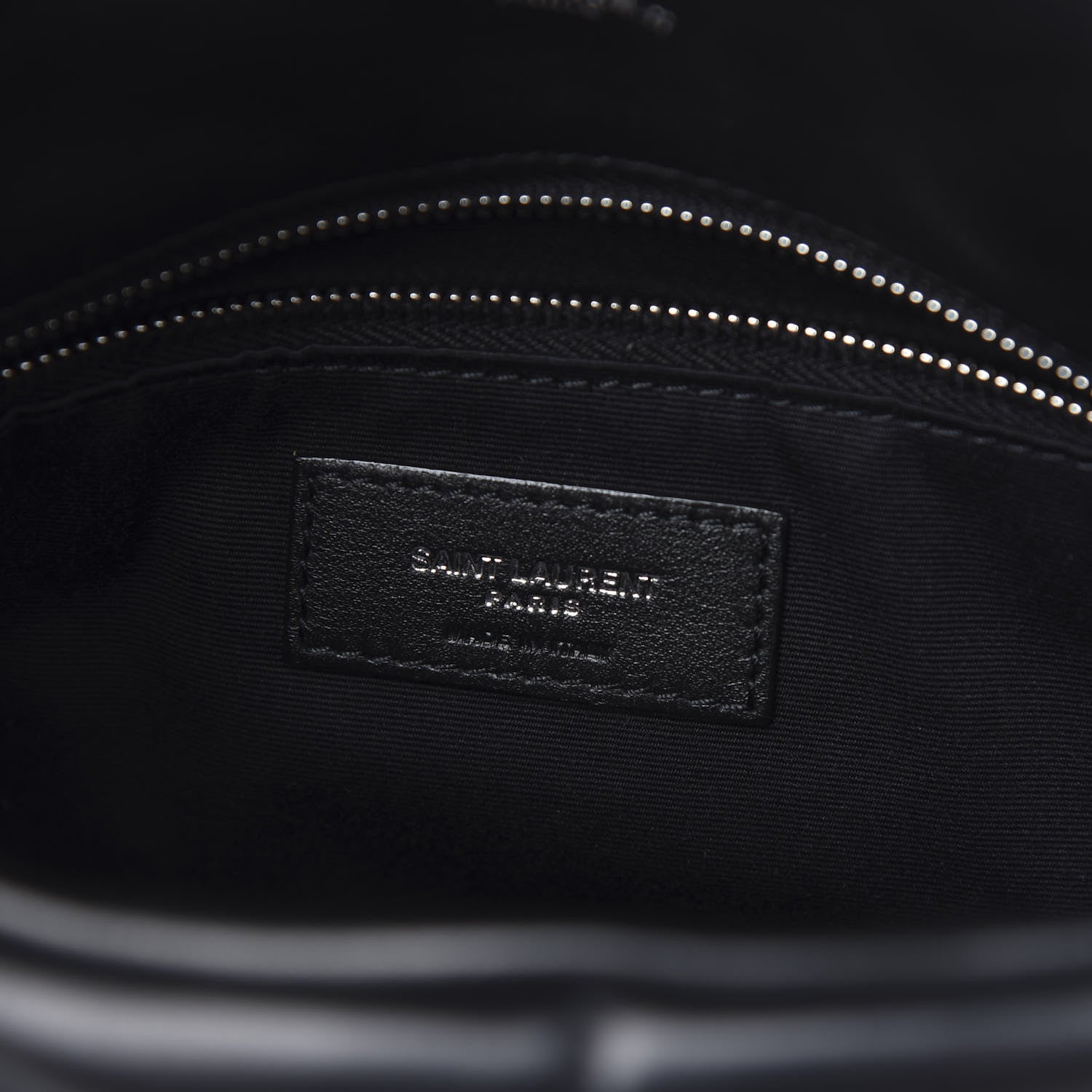 Saint Laurent Lambskin Quilted Small Loulou Puffer Monogram Chain Satchel Black 9 of 10