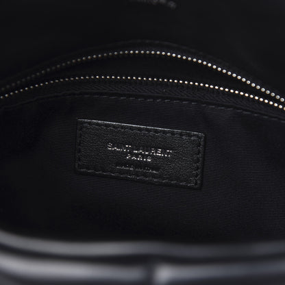 Saint Laurent Lambskin Quilted Small Loulou Puffer Monogram Chain Satchel Black 9 of 10