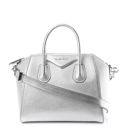 Givenchy Metallic Sugar Goatskin Small Antigona Silver 1 of 8
