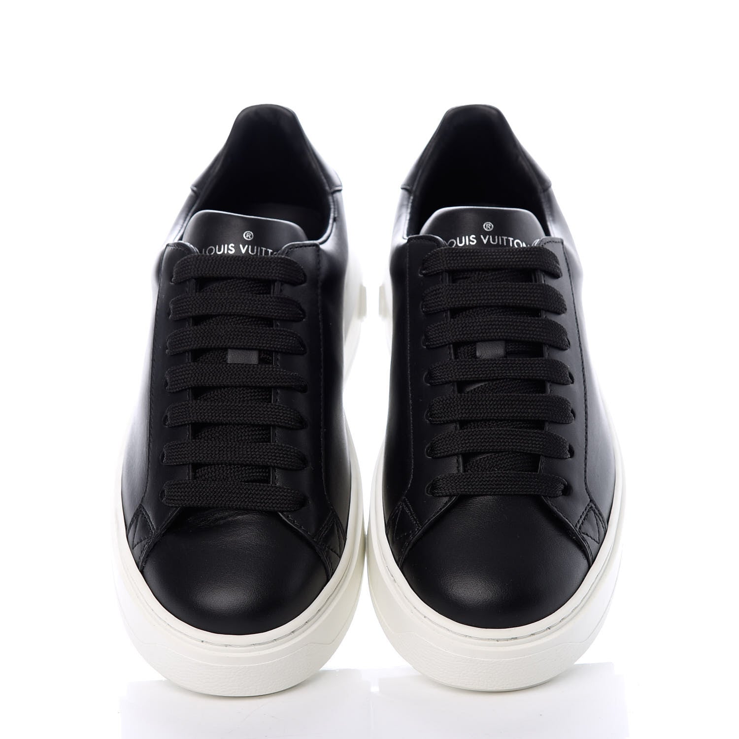 Louis Vuitton Calfskin Time Out Sneakers 35.5 Black 5 of 10