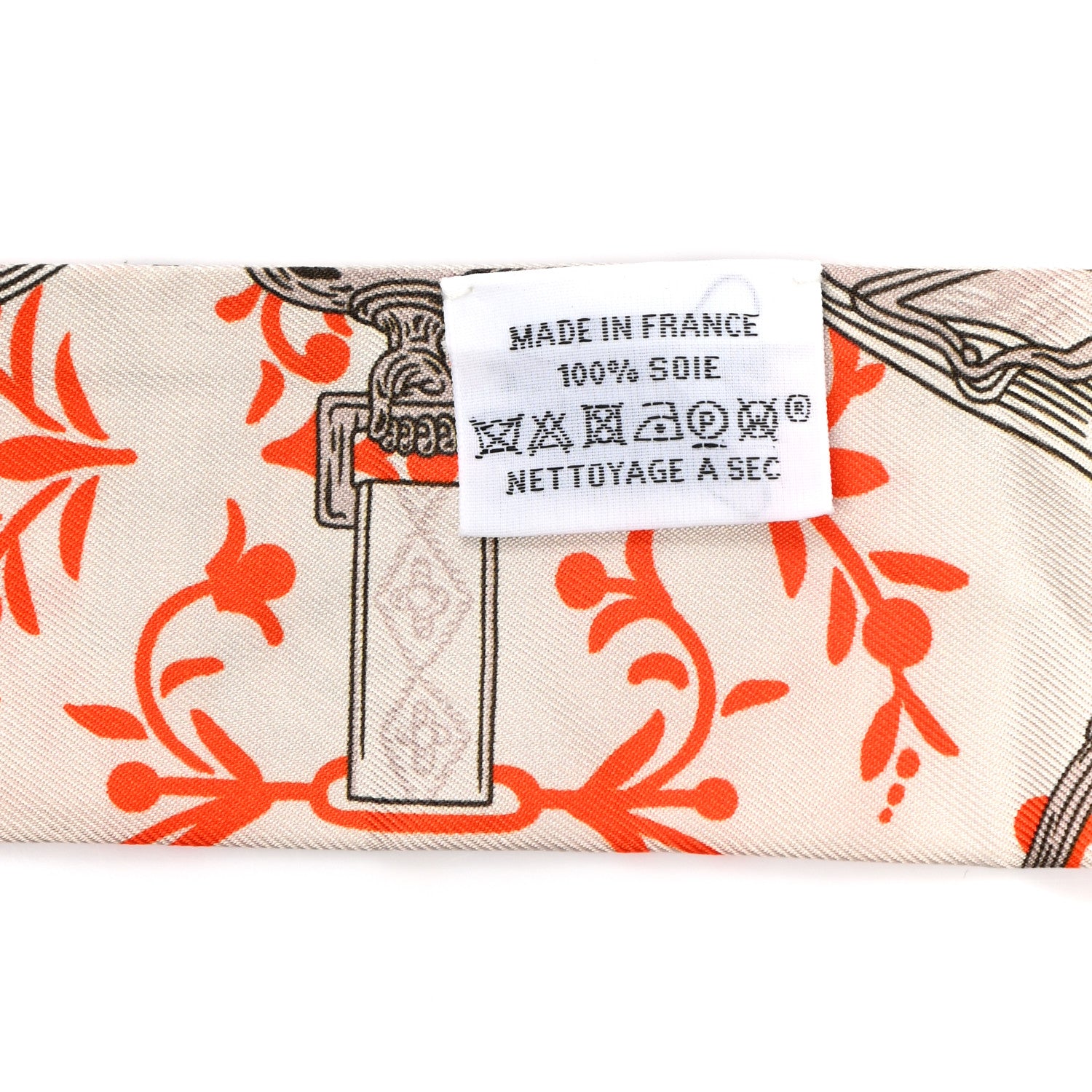 Hermes Silk Etriers Remix Twilly Verveine Orange Kaki 2 of 4