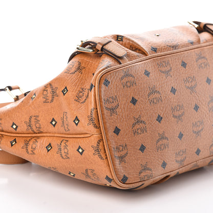 MCM Visetos Studded Medium Essentials Shopper Tote Cognac 5 of 9
