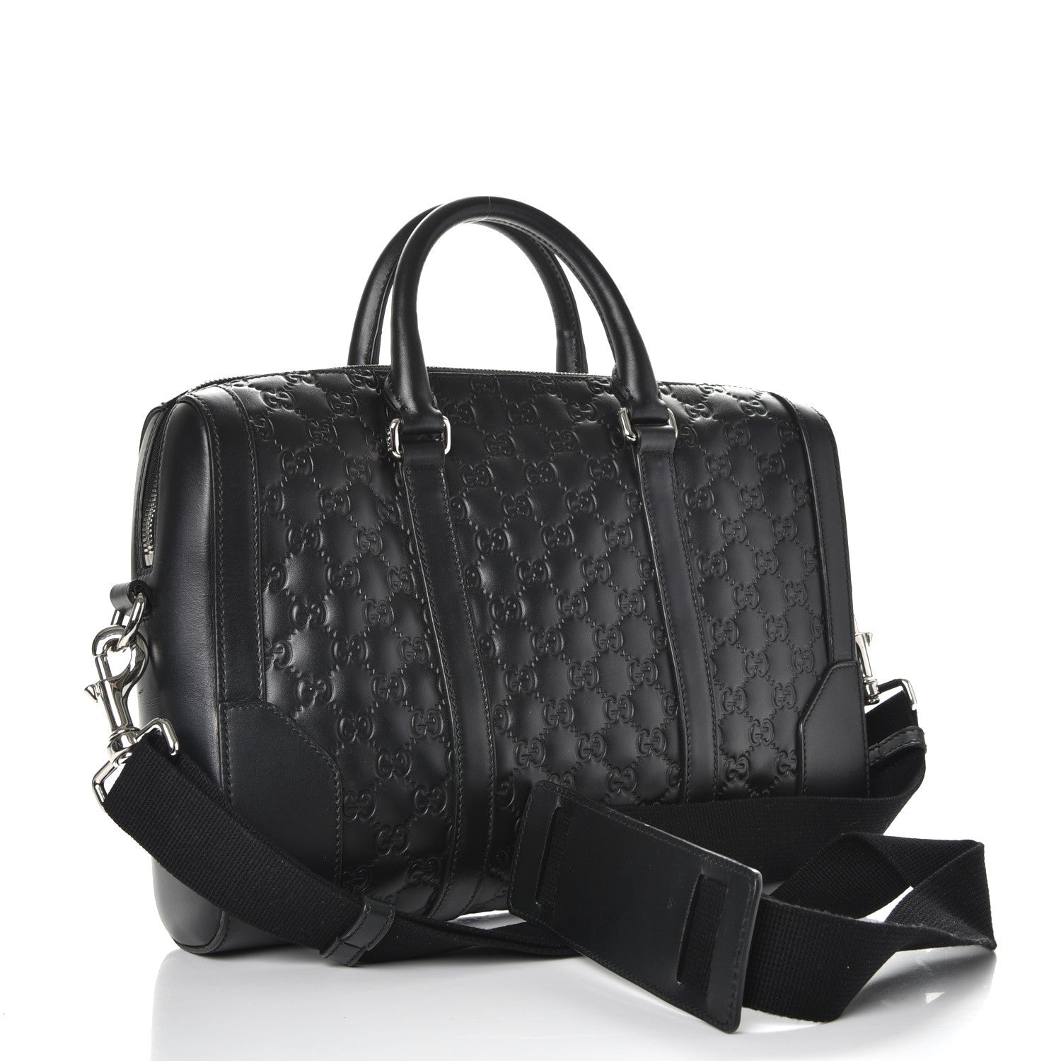 Gucci Guccissima Signature Briefcase Black 3 of 11