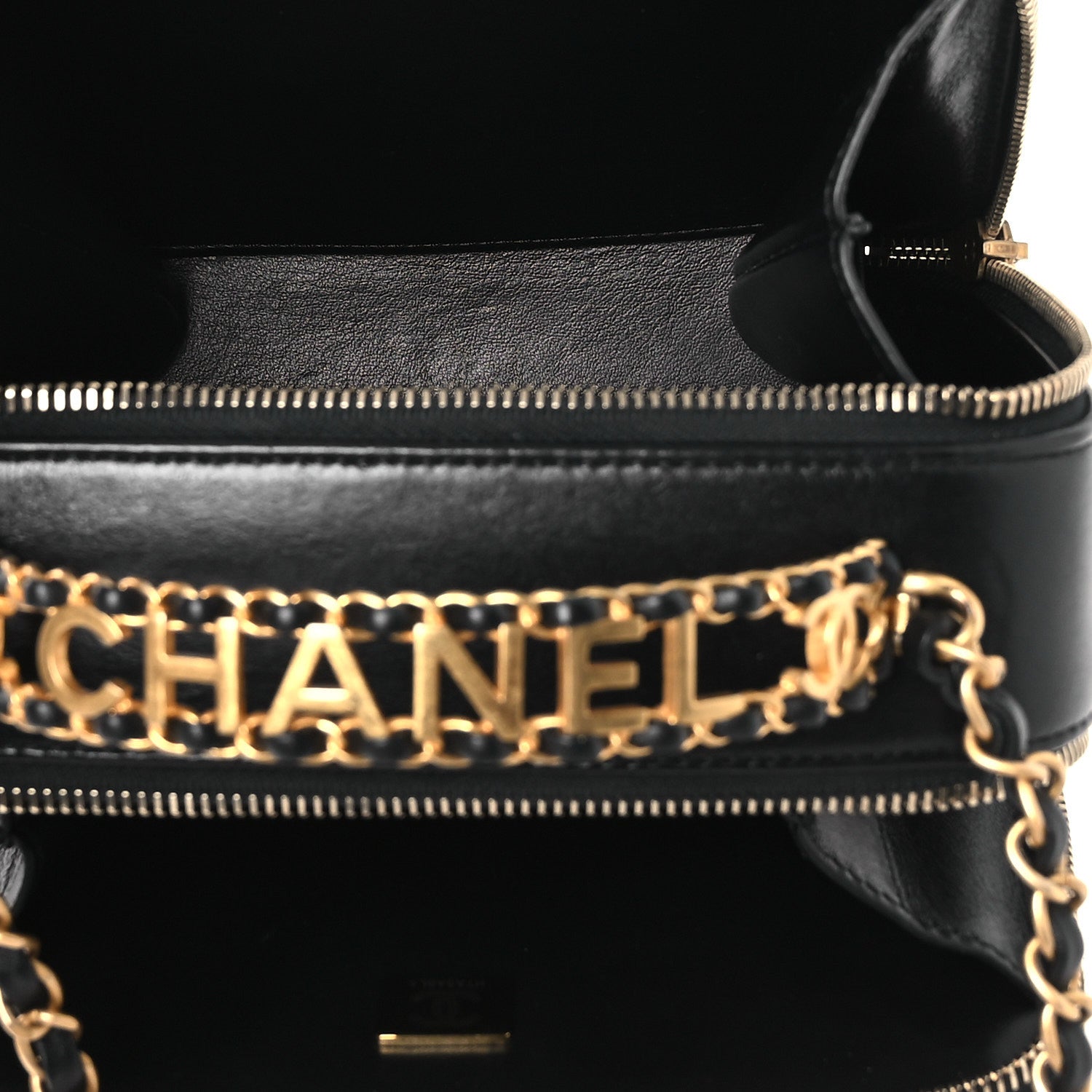 Chanel Shiny Calfskin Quilted Small Pick Me Up Vanity Case Black 5 of 11