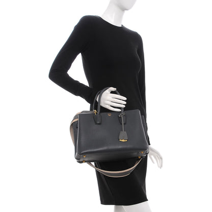 MCM Grained Calfskin Medium Milla Tote Phantom Grey 2 of 19
