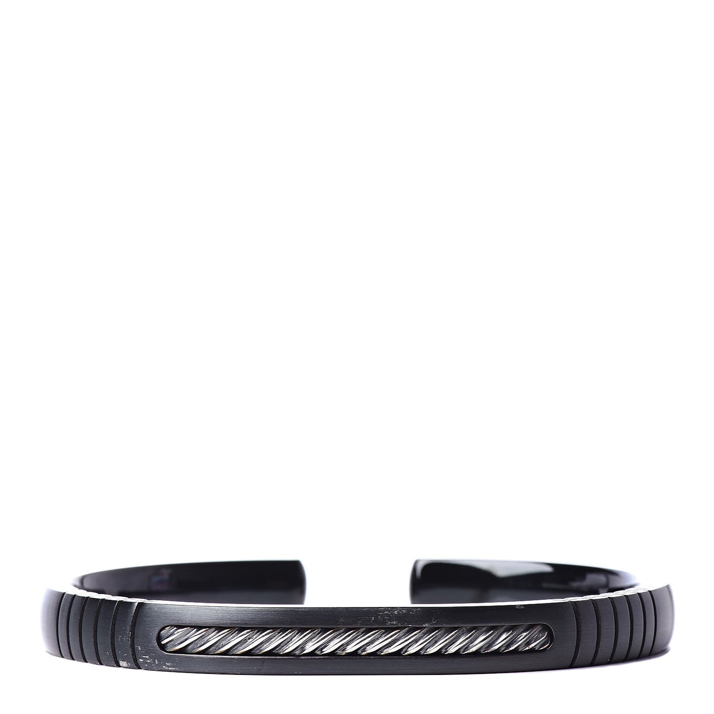 Titanium Sterling Silver Cuff Bracelet Black