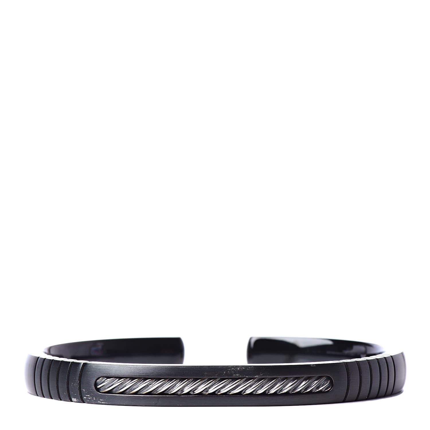David Yurman Titanium Sterling Silver Cuff Bracelet Black 1 of 7