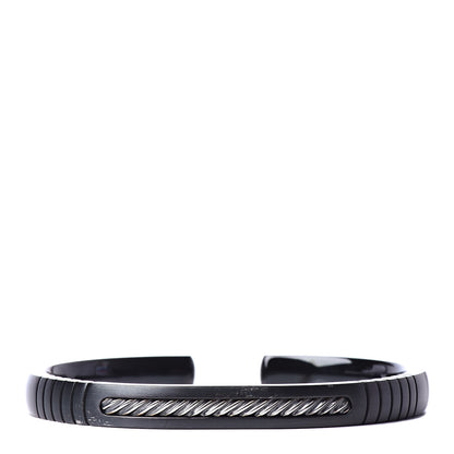 David Yurman Titanium Sterling Silver Cuff Bracelet Black 1 of 7