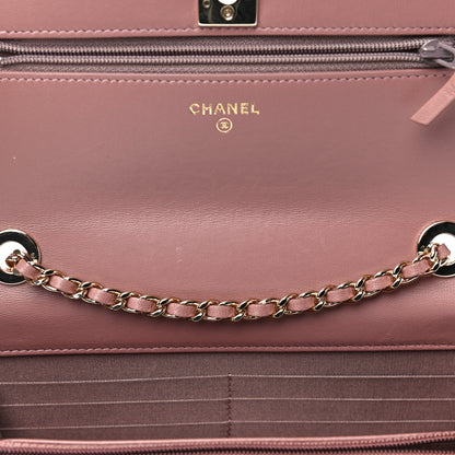 Chanel Lambskin Quilted Trendy CC Wallet On Chain WOC Nude 12 of 16