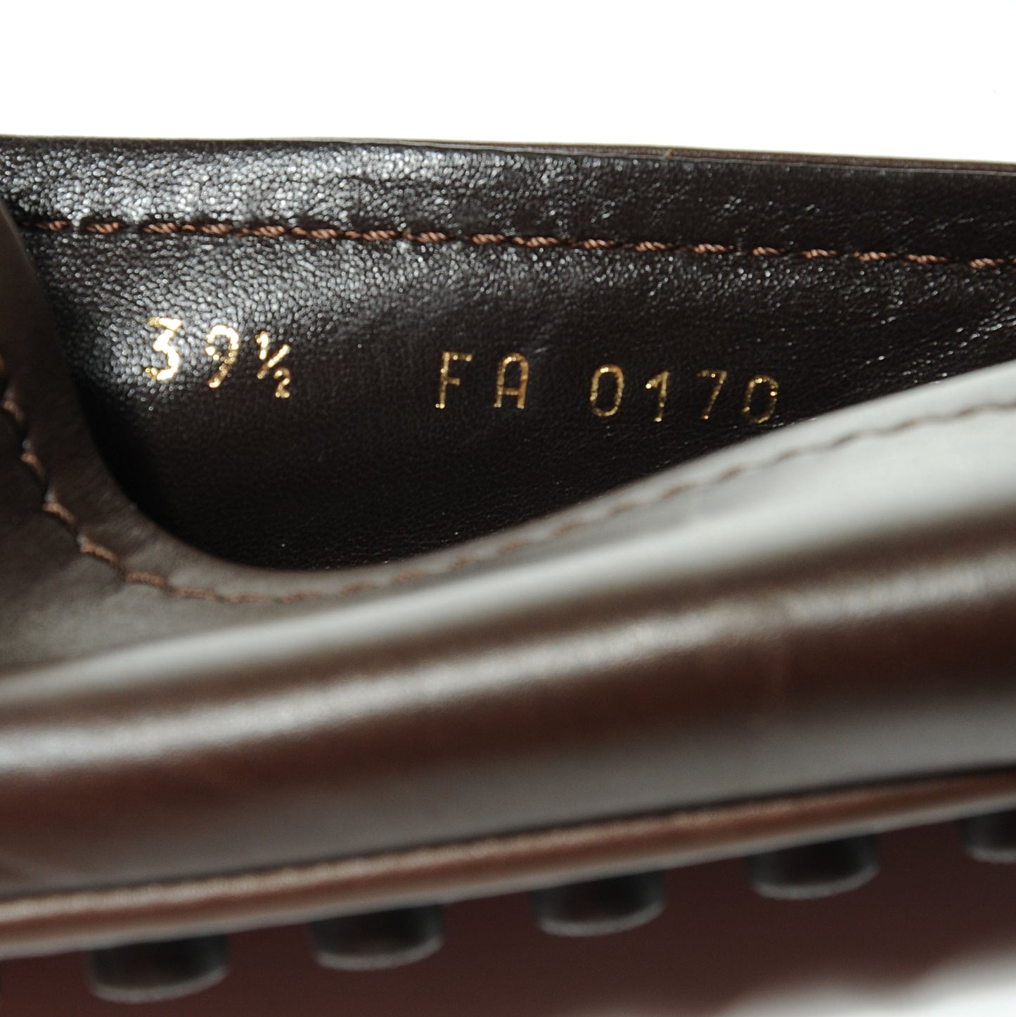 Leather Oxford Ballerina Flats Moka 39.5