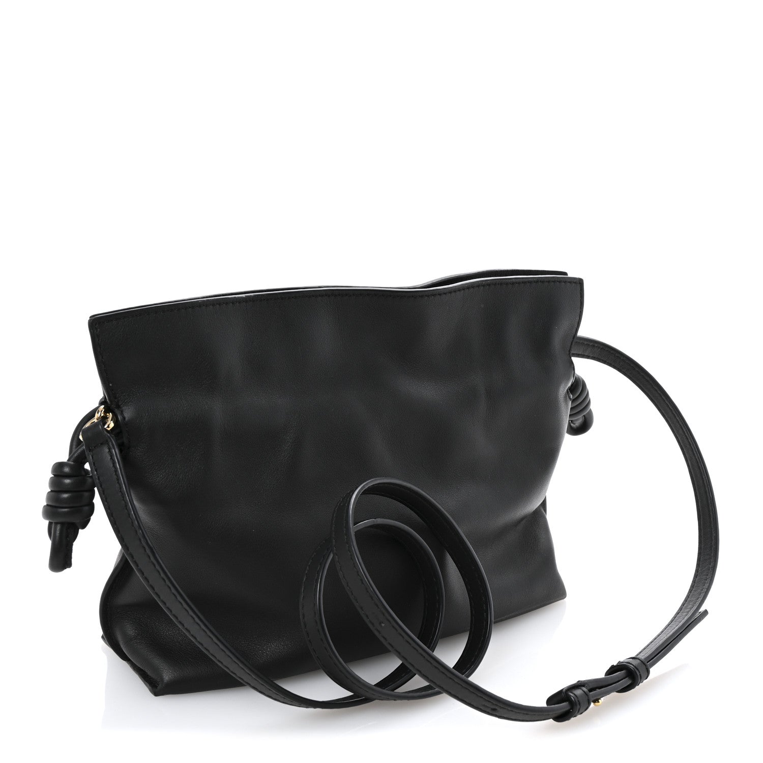 Loewe Calfskin Mini Flamenco Knot Clutch Black 3 of 10