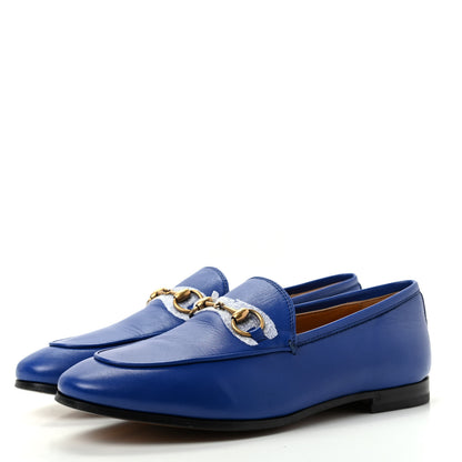 Gucci Malaga Kid Womens Jordaan Loafers 37 Electric Blue 3 of 11