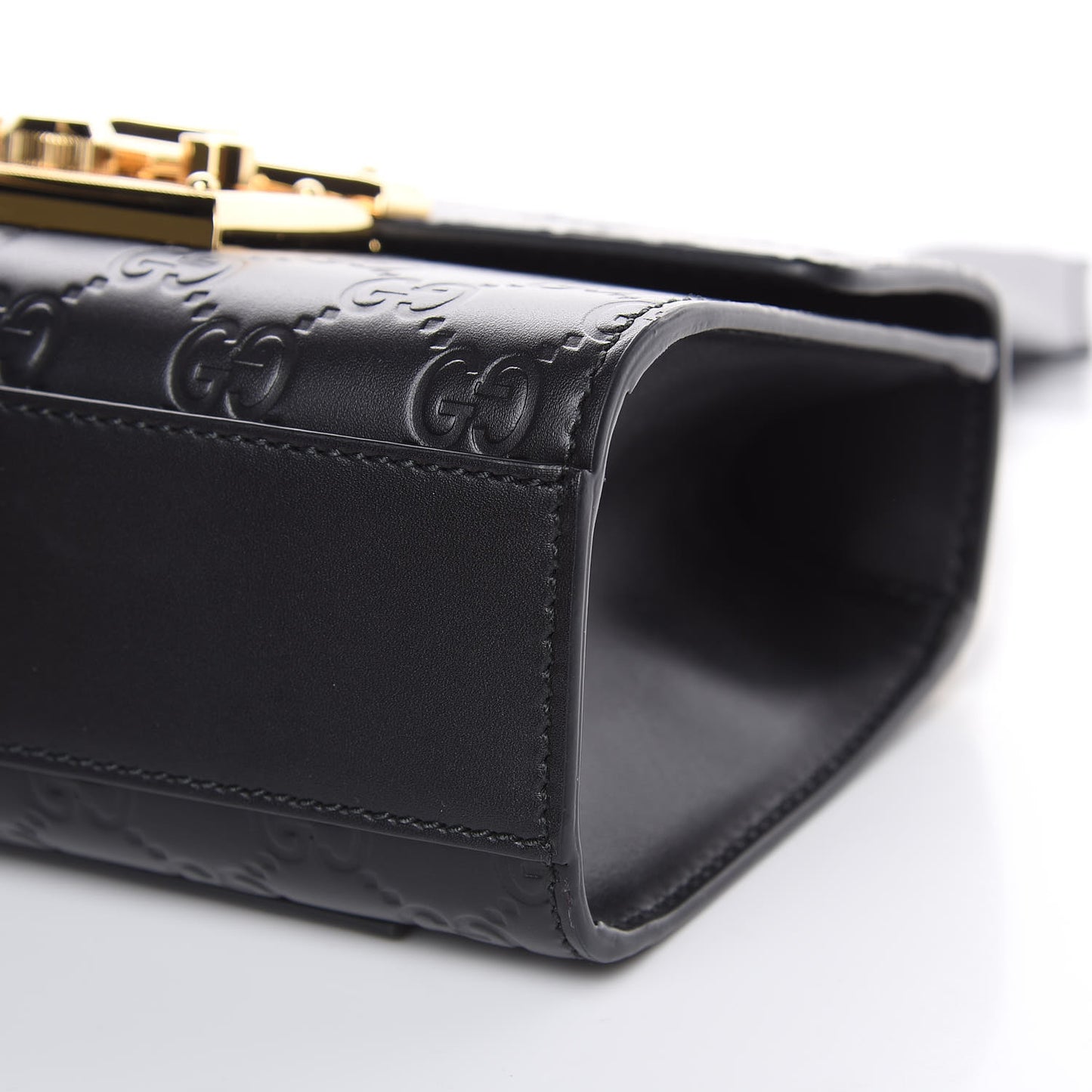 Guccissima Small Padlock Shoulder Bag Black