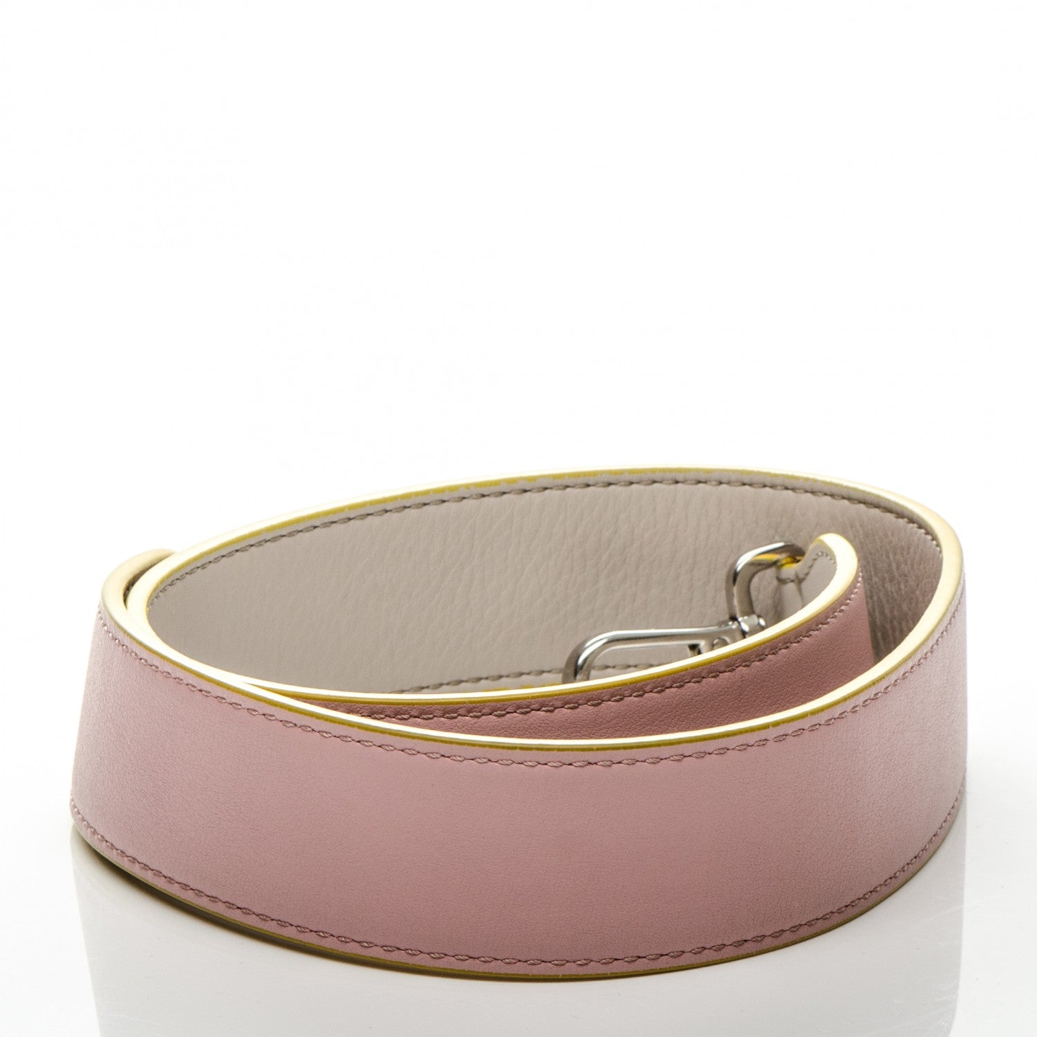 Fendi Vitello Dolce Bi-Color Strap You Grigio Polvere Bubblegum 3 of 6