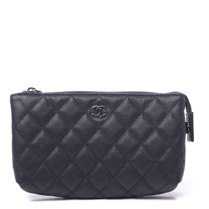 Chanel Caviar Quilted Small Pouch Navy 1 of 9