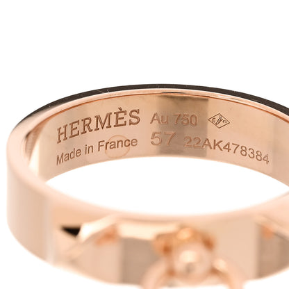 Hermes 18K Rose Gold PM Collier De Chien Ring 57 8 4 of 5