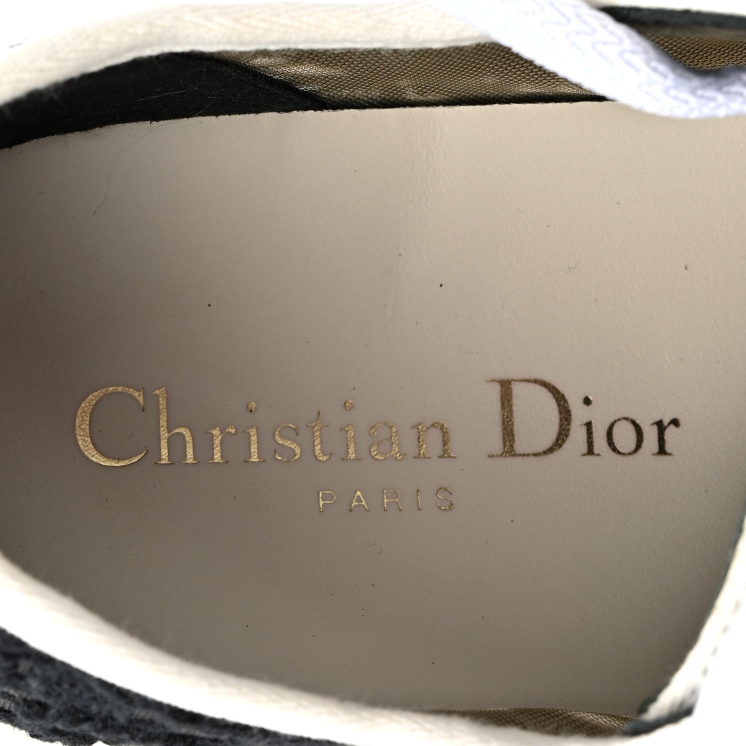 Christian Dior Macramé Embroidered Cotton Womens Walk'N'Dior Low Top Sneakers 36 Black White 9 of 10