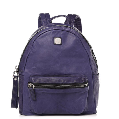 MCM Lambskin Medium Tumbler Backpack Purple 1 of 12