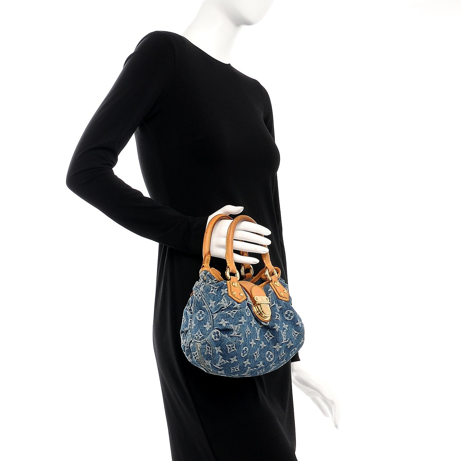 Louis Vuitton Denim Pleaty Blue 2 of 11