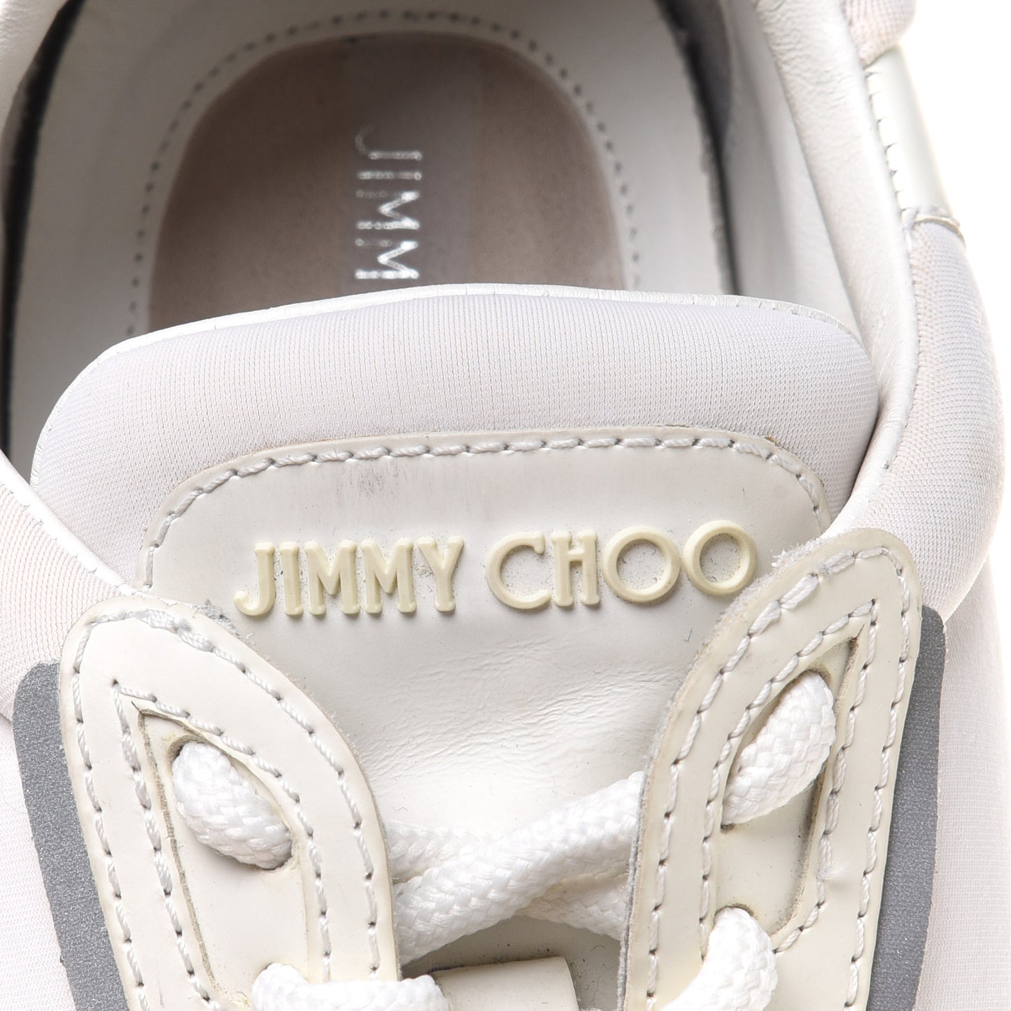 Calfskin Neoprene Raine Sneakers 39.5 White