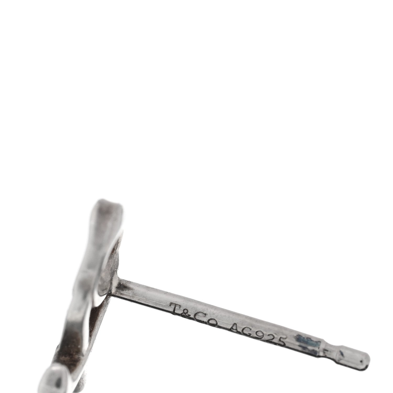 Tiffany Sterling Silver Paloma's Graffiti Love and Kisses Earrings 4 of 4